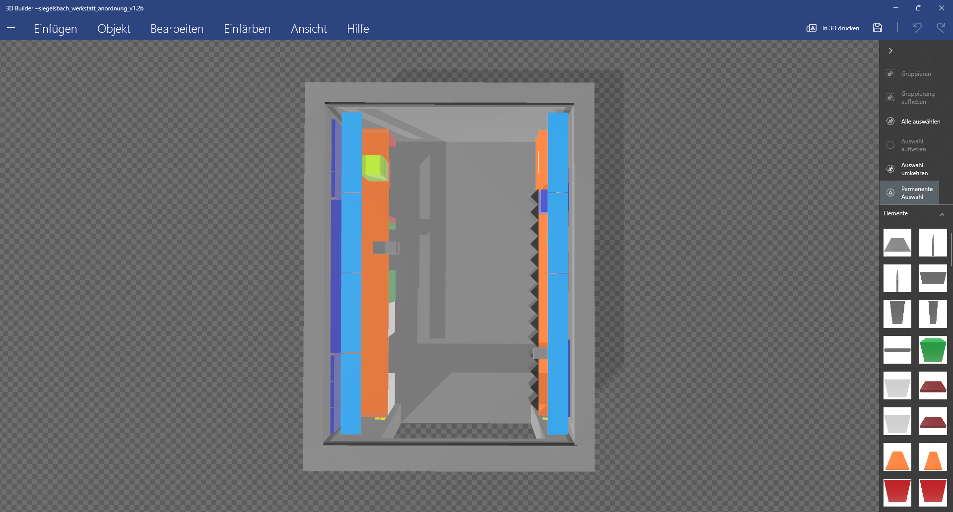 Gesamtansicht von oben