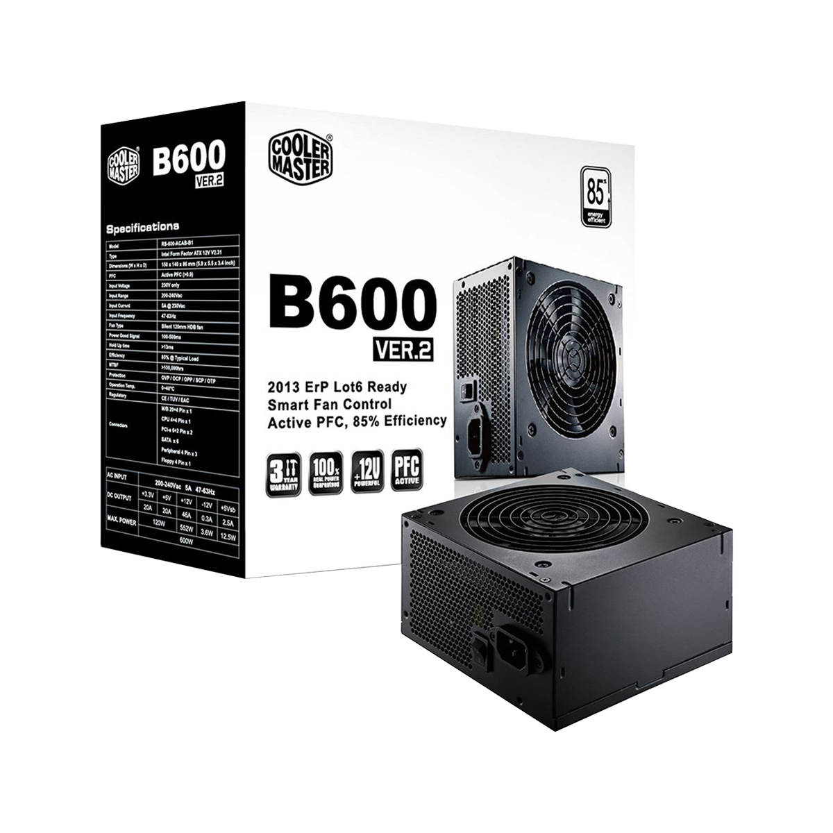 CoolerMaster B600 v2 Netzteil - Modellbezeichnung RS-600-ACAB-B1