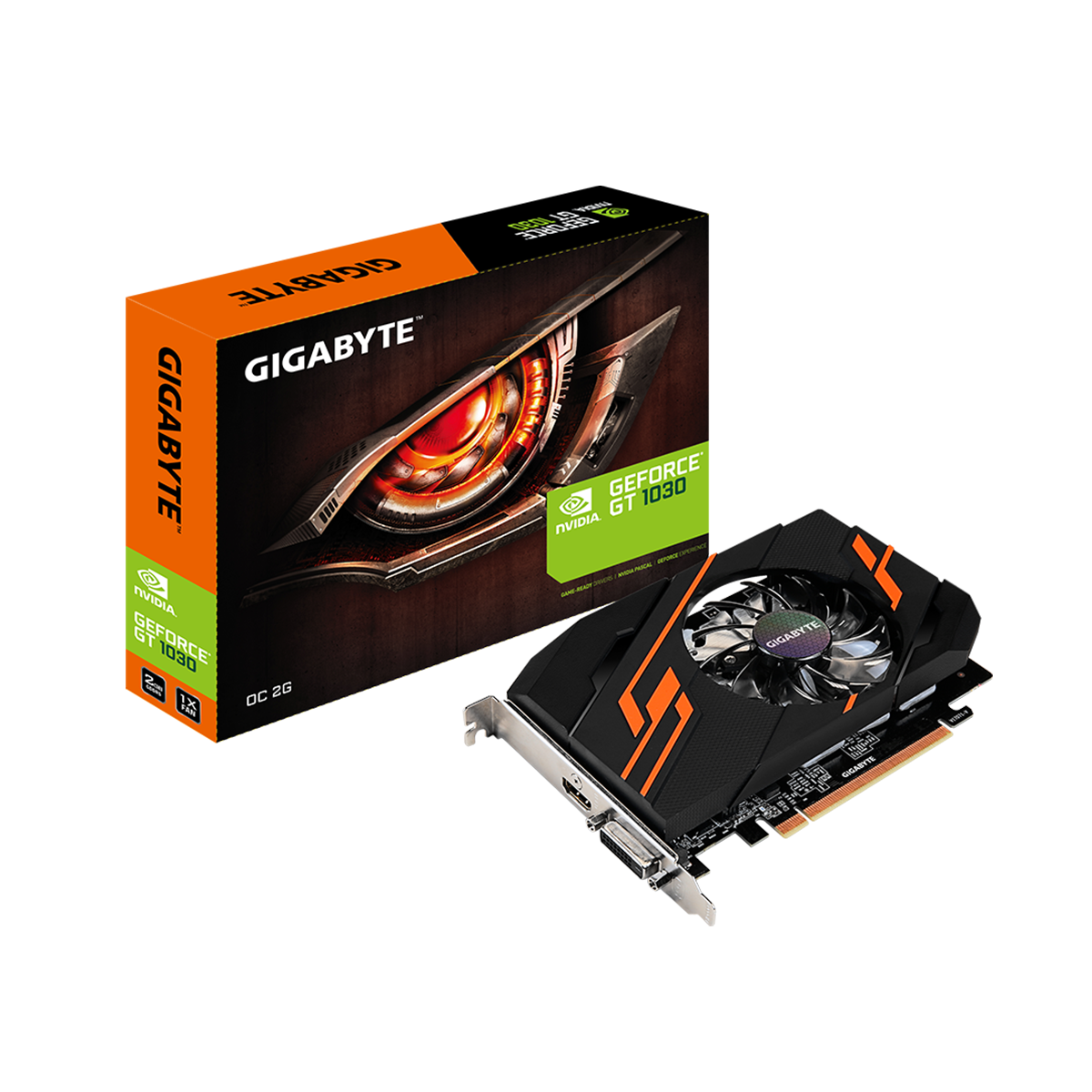 Nvidia GeForce GT 1030 OC von Gigabyte mit 2 GB GDDR5 VRAM (Bild: Gigabyte)