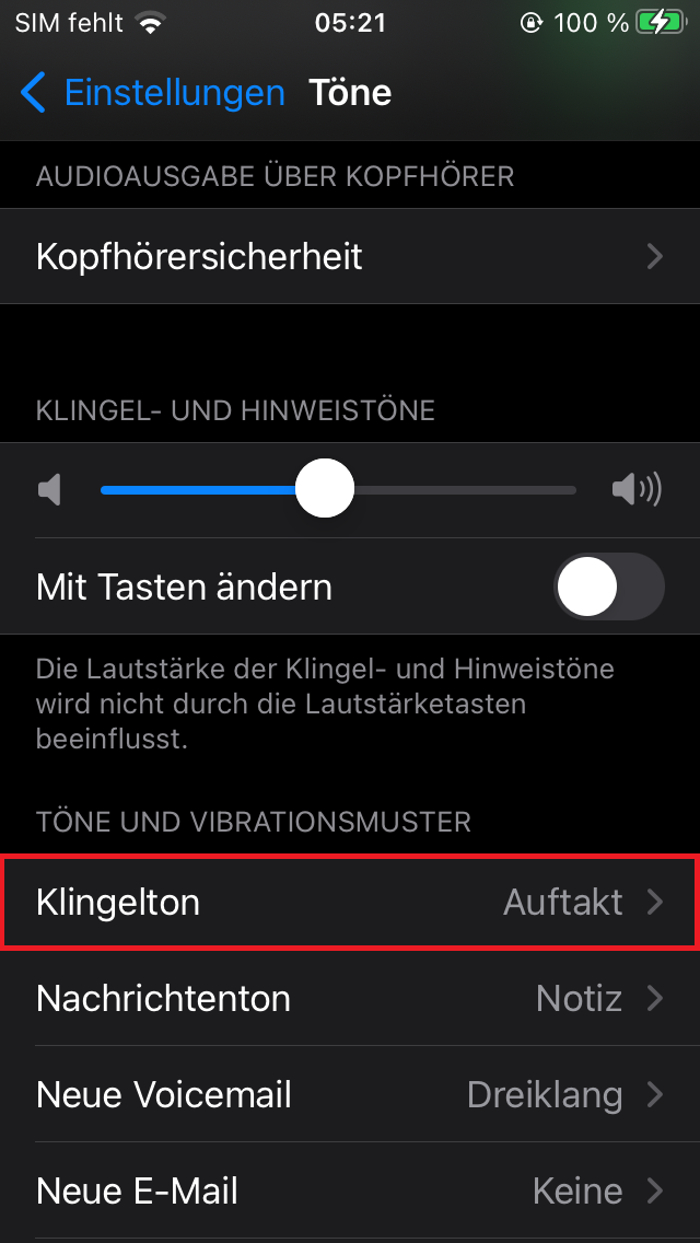 Klingelton antippen