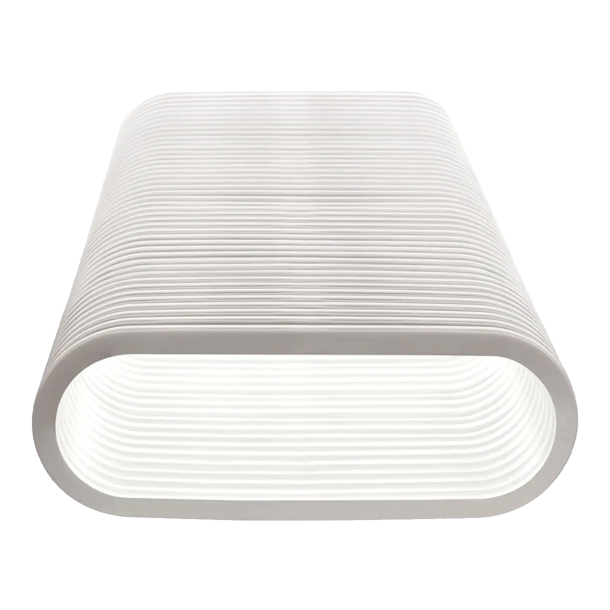 Außen Rillen, innen nahezu glatt.