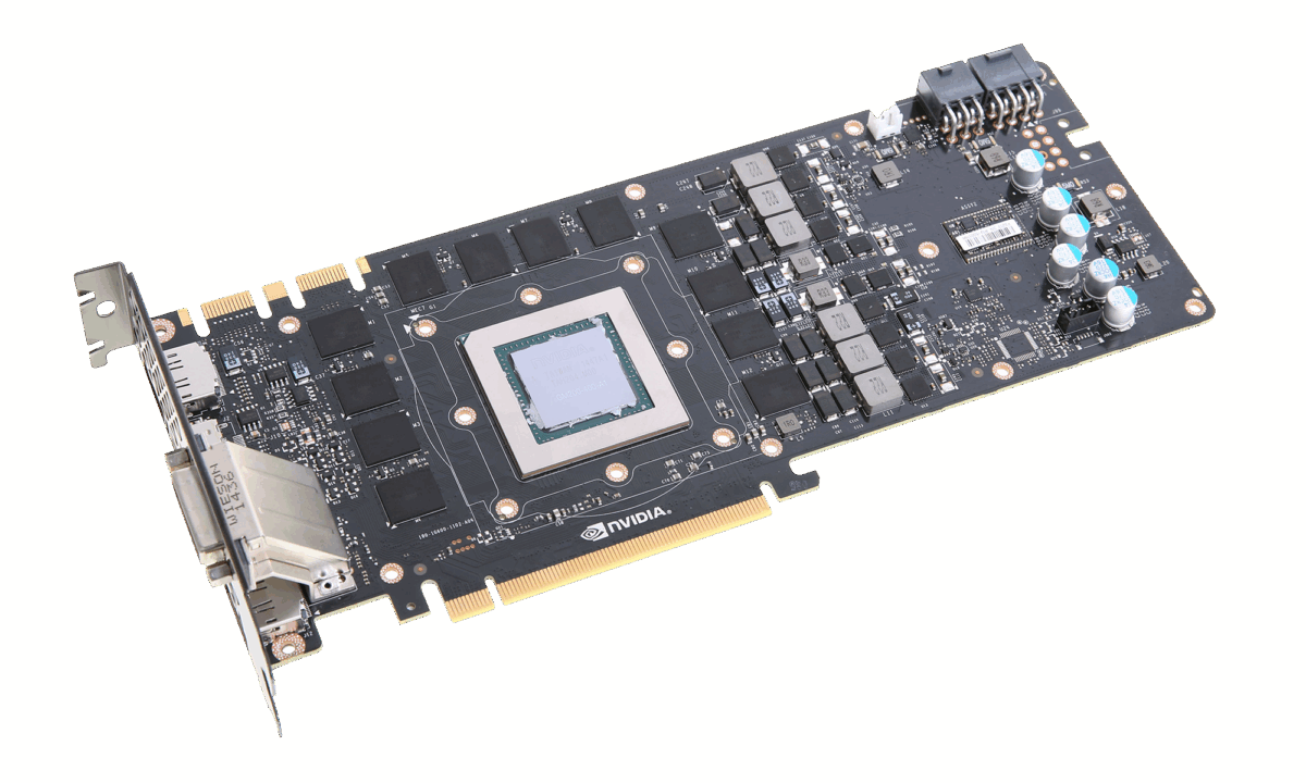 Die blanke Karte ohne Kühler, auch hier sind 6 GB VRAM in Form von zwölf Chips mit je 512 MB gut zu sehen (Bild: Computerbase)