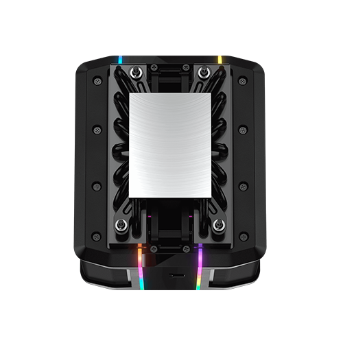 7 Heatpipes an der massiven Coldplate (Bild: CoolerMaster)