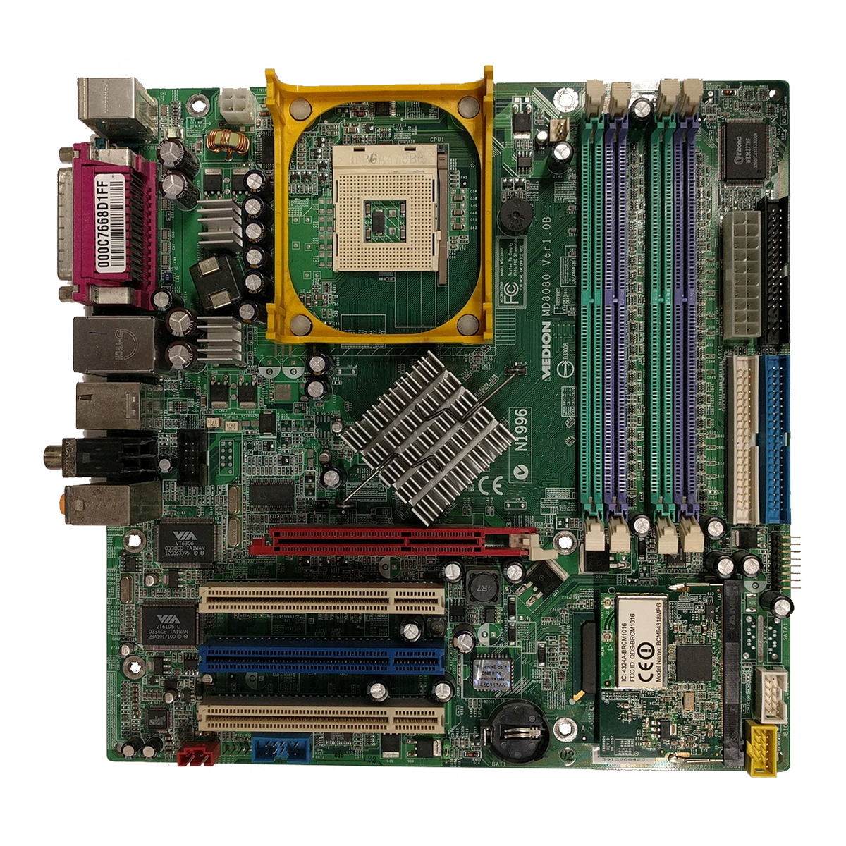 OEM-Mainboard MS-7012 von MSI, Modellnummer MD 8080 - Ver. 1.0B (Bild: TheRetroWeb)