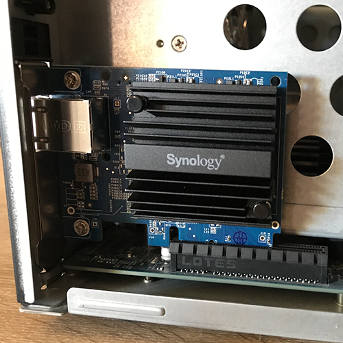 Synology: DS1819+ mit 10 Gbit über Kupfer aufrüsten –  E10G18-T1