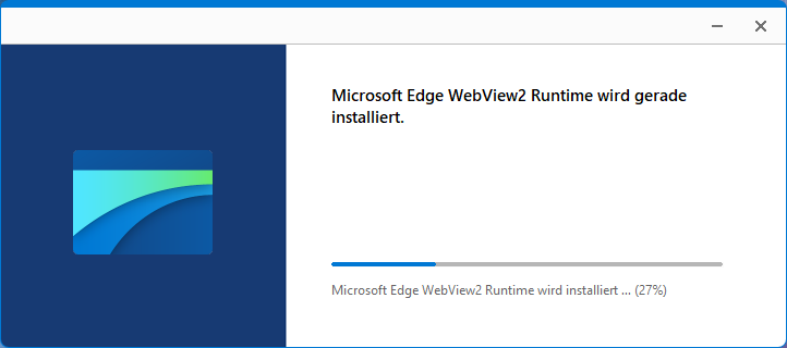 Installation der WebView2-Komponenten